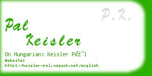 pal keisler business card